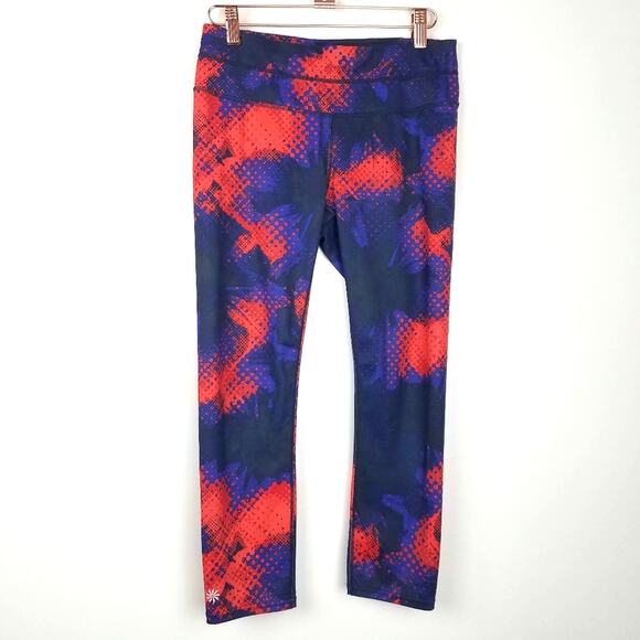 Athleta | Leggings Electro Sonar Capri Red Purple - Picture 1 of 7